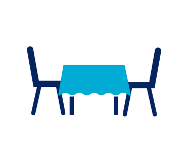 Icon of a Table with Two Chairs